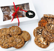 12 Pack of Gourmet Cookies Chef Crafted Cookies. Assortments of flavors, mix and and match, best chocolate chip cookies , best gourmet bakery, best gourmet cookies, salted brown butter chocolate chip cookies,  perfect cookie box gift, great for nationwide cookie shipping, cookie catering, corporate catering, corporate gifts, birthday gift, easter gift, wedding gift, memorial gift, anniversary gift, best bakery near me, best cookies near me, best cookies san diego, best cookies, 