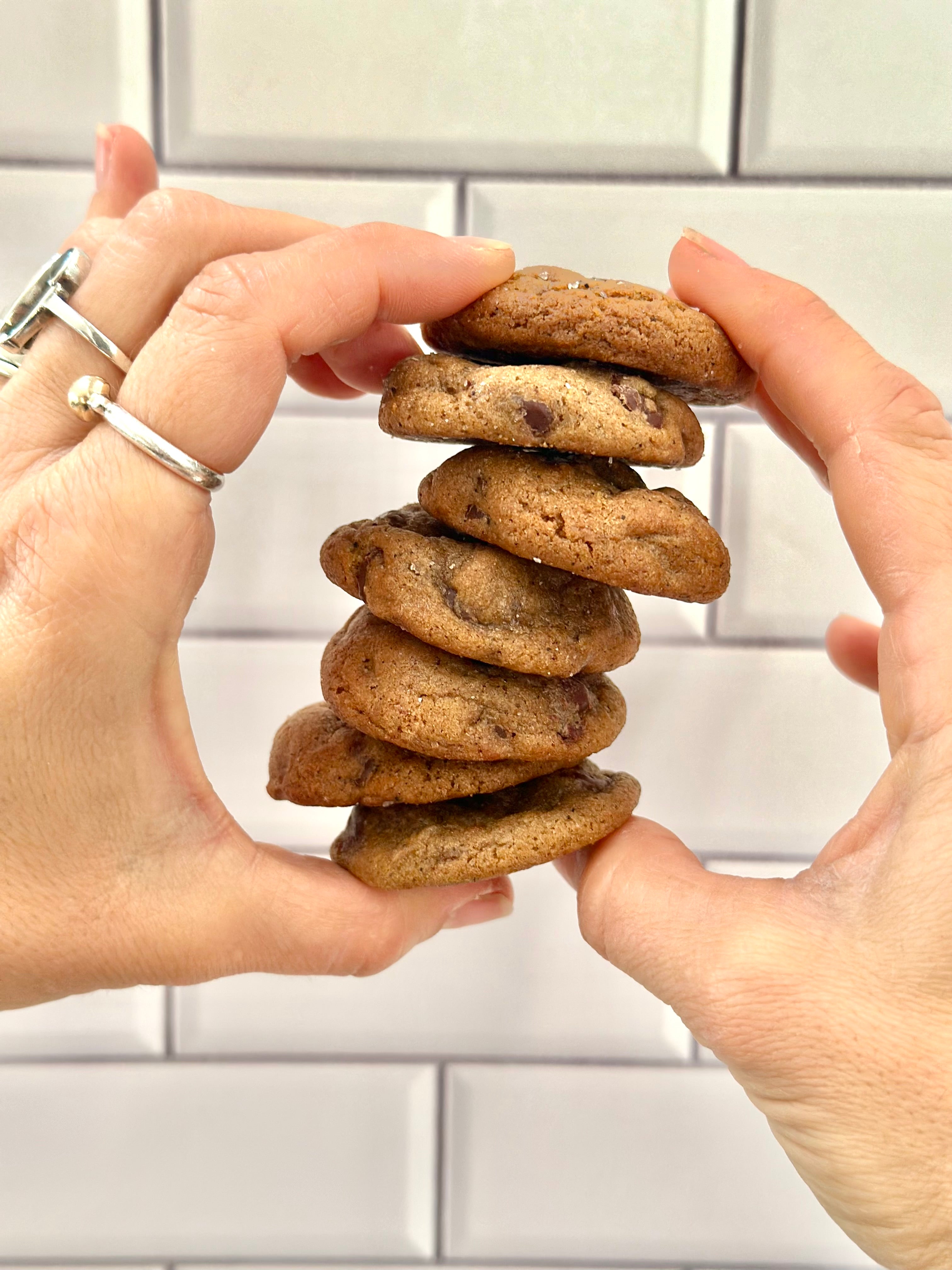 mini salted brown butter chocolate chip cookies, mini chocolate chip cookies, chewy chocolate chip cookies, gooey chocolate chip cookies, best brown butter chocolate chip cookies, best brown butter cookies, best cookies san diego, best cookies california, best cookies near me, best bakery san diego, best bakery near me, corporate catering, cookie catering, chocolate chip cookie recipe, chewy chocolate chip cookies , gourmet cookies, chef crafted cookies